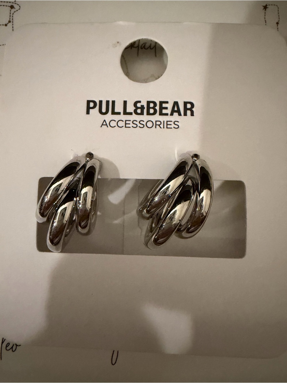 Pull&Bear Silver Triple Hoop Earrings NEW